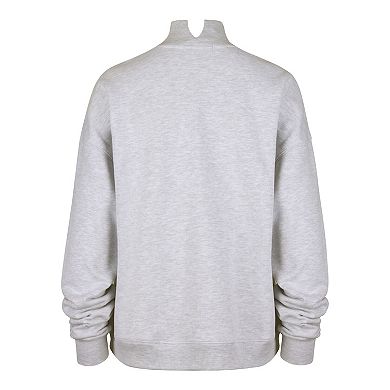 Women's '47 Heather Gray Tampa Bay Rays Subtle Muse Mock Neck Sweatshirt