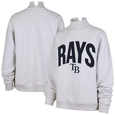 Women's '47 Heather Gray Tampa Bay Rays Subtle Muse Mock Neck Sweatshirt