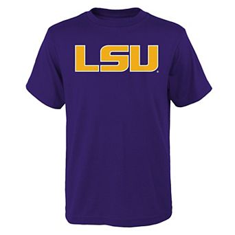 Youth Outerstuff Purple LSU Tigers Primary Logo T-Shirt