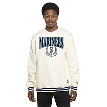 Men's New Era White Seattle Mariners Throwback Sweatshirt