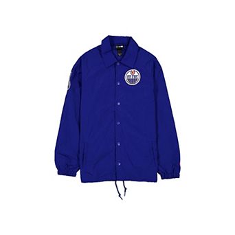 Men's New Era Blue Edmonton Oilers Champs Full-Snap Jacket