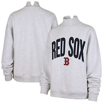 Women's '47 Heather Gray Boston Red Sox Subtle Muse Mock Neck Sweatshirt