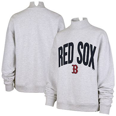 Women's '47 Heather Gray Boston Red Sox Subtle Muse Mock Neck Sweatshirt