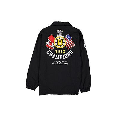 Men's New Era Black Boston Bruins Champs Full-Snap Jacket