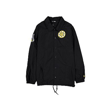 Men's New Era Black Boston Bruins Champs Full-Snap Jacket