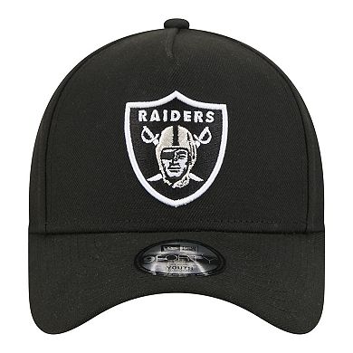 Youth New Era Black Las Vegas Raiders 9FORTY A-Frame Adjustable Hat
