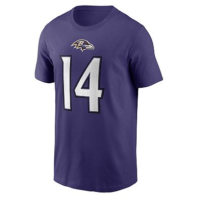 Men's Nike Kyle Hamilton Purple Baltimore Ravens Name & Number T-Shirt
