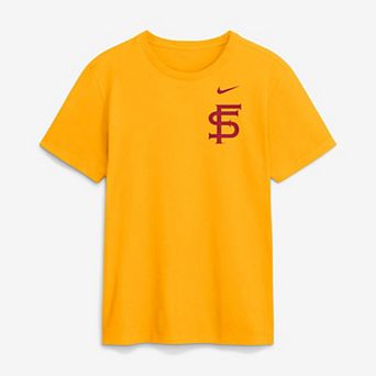 Men's Nike Gold Florida State Seminoles Baseball Vintage Logo T-Shirt