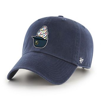 Men's '47 Navy Milwaukee Brewers Ice Cream Helmet Clean Up Adjustable Hat