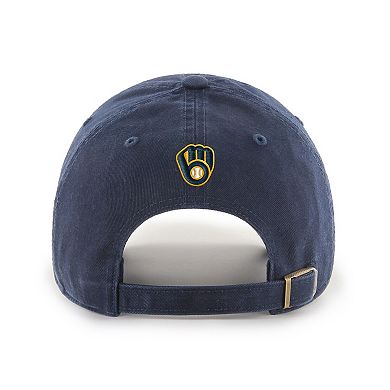 Men's '47 Navy Milwaukee Brewers Ice Cream Helmet Clean Up Adjustable Hat