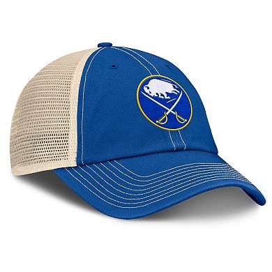 Men's Fanatics Royal/Natural Buffalo Sabres Rival Trucker Adjustable Hat