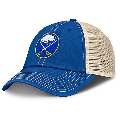 Men's Fanatics Royal/Natural Buffalo Sabres Rival Trucker Adjustable Hat