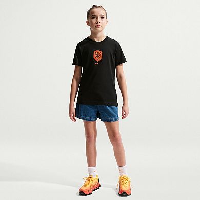 Youth Nike Black Netherlands National Team Crest T-Shirt