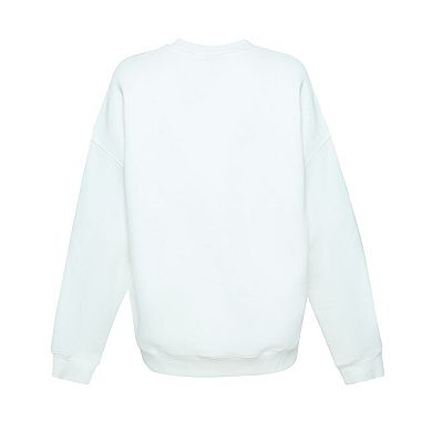 Women's Hype and Vice White New York Rangers Action Mascot Oversized Sweatshirt