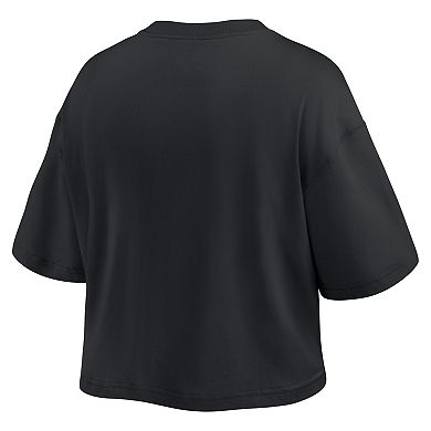 Women's Fanatics Boston Celtics Blackout Wave Cropped Top