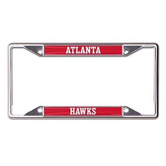 WinCraft Atlanta Hawks Printed Wordmark Metal License Plate Frame