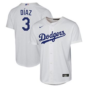 Youth Nike Edwin Díaz White Los Angeles Dodgers Baseline Jersey