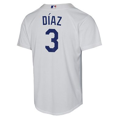 Youth Nike Edwin Díaz White Los Angeles Dodgers Baseline Jersey