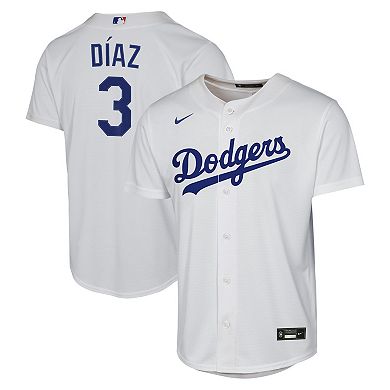 Youth Nike Edwin Díaz White Los Angeles Dodgers Baseline Jersey