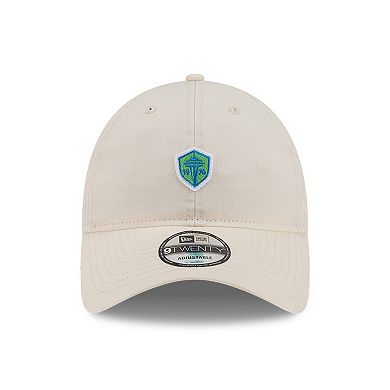 Men's New Era Beige Seattle Sounders FC Micro Team Logo 9TWENTY Adjustable Hat