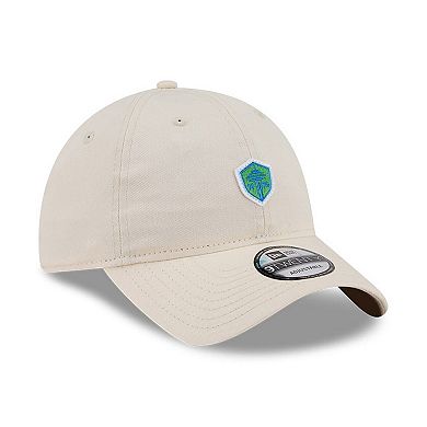 Men's New Era Beige Seattle Sounders FC Micro Team Logo 9TWENTY Adjustable Hat