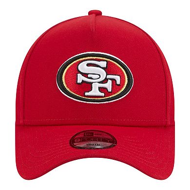 Youth New Era Scarlet San Francisco 49ers 9FORTY A-Frame Adjustable Hat