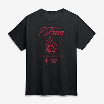 Unisex Logo Athletic Black Portland Fire In Motion T-Shirt