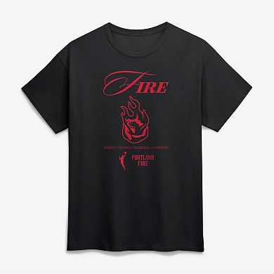 Unisex Logo Athletic Black Portland Fire In Motion T-Shirt