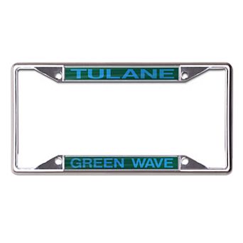 WinCraft Tulane Green Wave Laser-Cut Metallic License Plate Frame