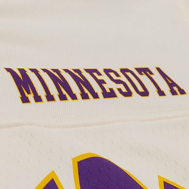 Women's Mitchell & Ness Randy Moss Cream Minnesota Vikings Retired Player Cropped Fashion Jersey