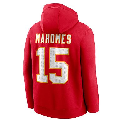 Men's Nike Patrick Mahomes Red Kansas City Chiefs Name & Number Hoodie