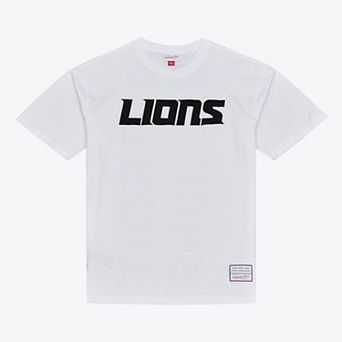 Men's Mitchell & Ness White Detroit Lions Monochrome T-Shirt