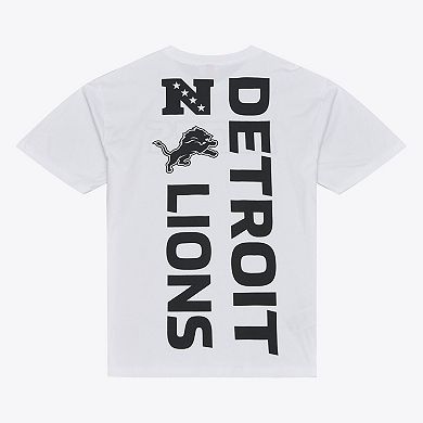 Men's Mitchell & Ness White Detroit Lions Monochrome T-Shirt