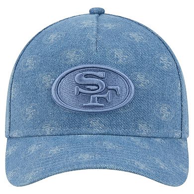 Women's New Era Denim San Francisco 49ers A-Frame 9FORTY Adjustable Hat