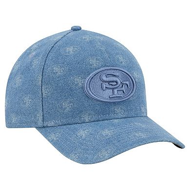Women's New Era Denim San Francisco 49ers A-Frame 9FORTY Adjustable Hat
