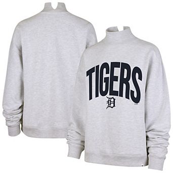 Women's '47 Heather Gray Detroit Tigers Subtle Muse Mock Neck Sweatshirt