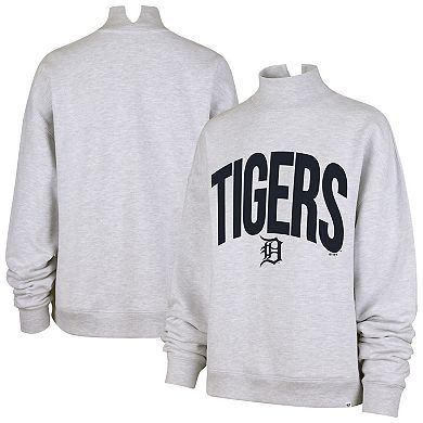 Women's '47 Heather Gray Detroit Tigers Subtle Muse Mock Neck Sweatshirt