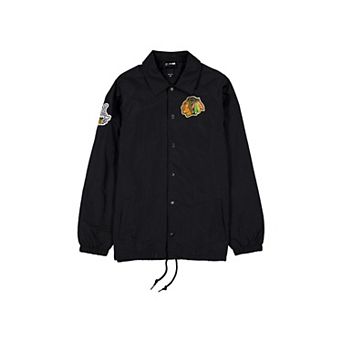 Men's New Era Black Chicago Blackhawks Champs Full-Snap Jacket
