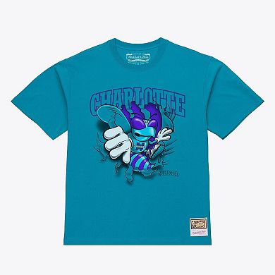 Men's Mitchell & Ness Teal Charlotte Hornets Breakthrough T-Shirt
