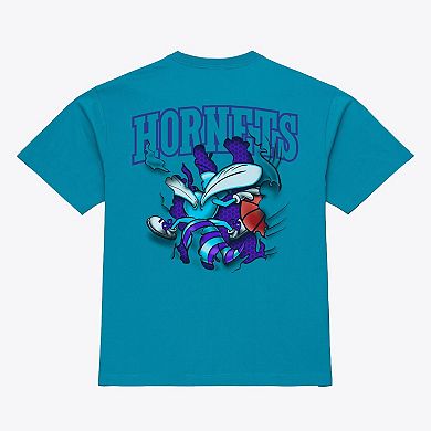 Men's Mitchell & Ness Teal Charlotte Hornets Breakthrough T-Shirt