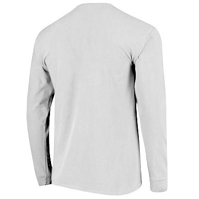 Men's White Oregon Ducks Tall Type Flag Long Sleeve T-Shirt