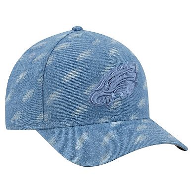 Women's New Era Denim Philadelphia Eagles A-Frame 9FORTY Adjustable Hat