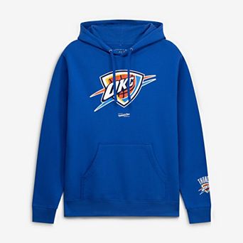 Men's Mitchell & Ness Blue Oklahoma City Thunder Basic Fleece Hoodie