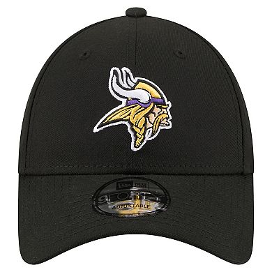 Men's New Era Black Minnesota Vikings Core Team 9FORTY Adjustable Hat