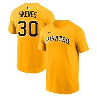 Men's Nike Paul Skenes Gold Pittsburgh Pirates Name & Number T-Shirt