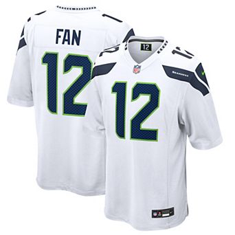Men's Nike 12s White Seattle Seahawks Game Jersey