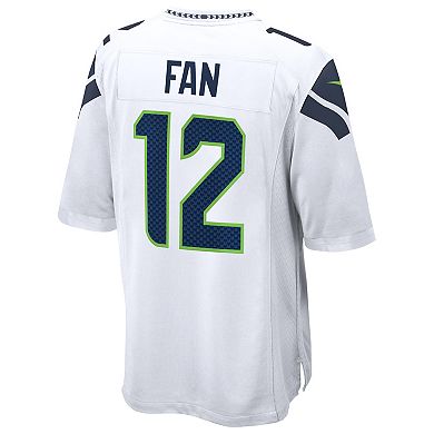 Men's Nike 12s White Seattle Seahawks Game Jersey