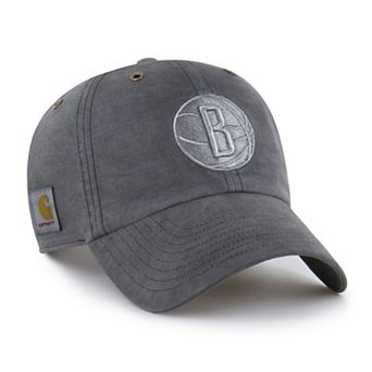 Men's Carhartt x '47 Charcoal Brooklyn Nets Clean Up Adjustable Hat