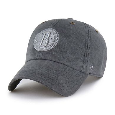 Men's Carhartt x '47 Charcoal Brooklyn Nets Clean Up Adjustable Hat