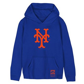 Youth Mitchell & Ness Royal New York Mets Retro Logo Hoodie
